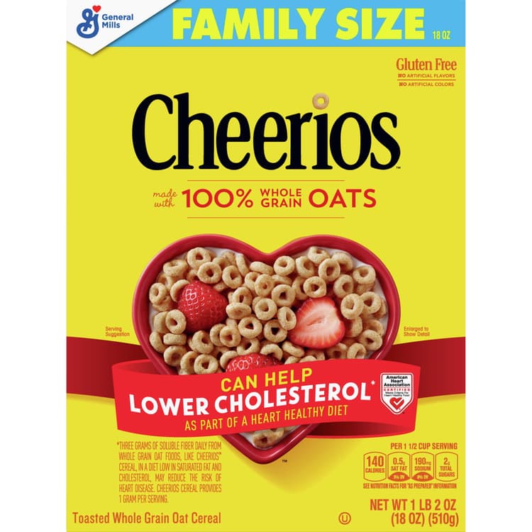 Cheerios, Cereal, Whole Grain Oat, Toasted, Family Size