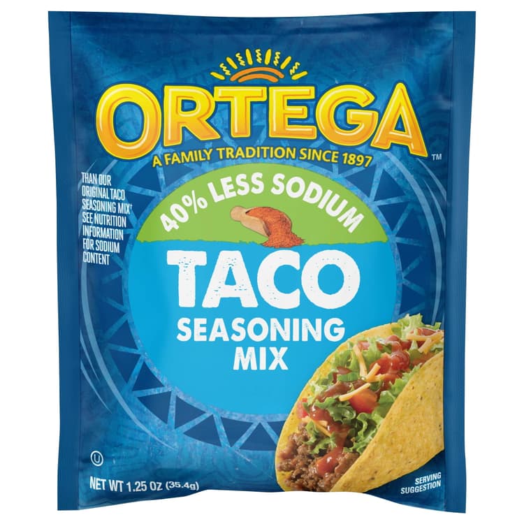 Ortega Taco Seasoning Mix 40% Less Sodium Envelope