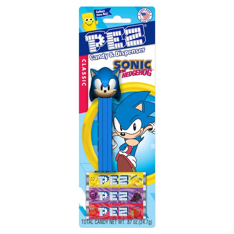Pez Sonic Candy Dispenser Plus 3 Candy Refills