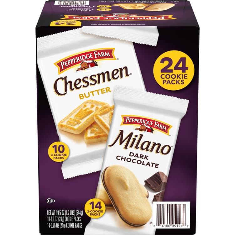 Pepperidge Farm Chessmen Butter And Milano Dark Chocolate