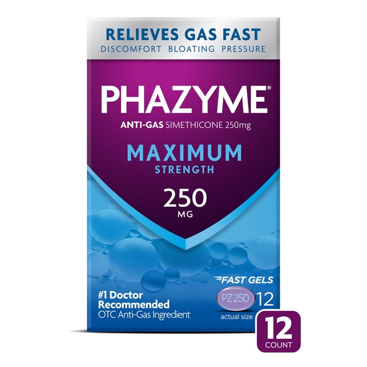Phazyme Gas & Acid Anti-Gas/Antacid, Maximum Strength, Coated Chews, Cherry Flavor