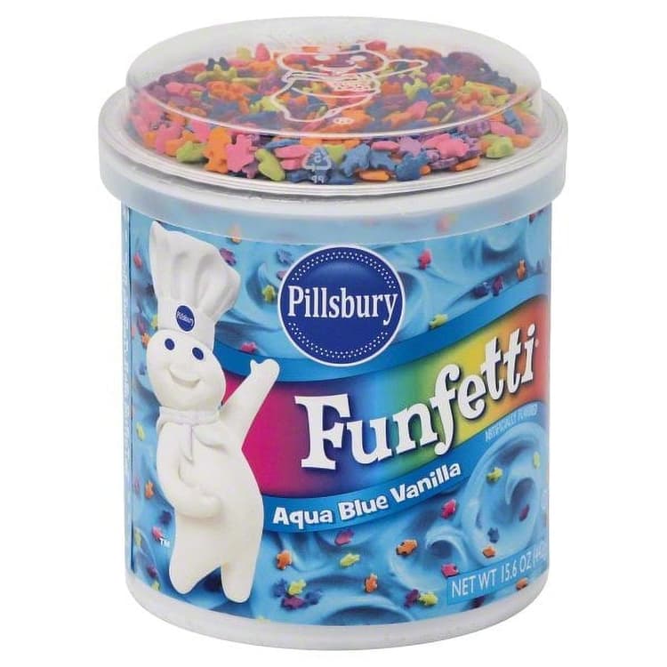 Pillsbury Funfetti Frosting Aqua Blue Vanilla