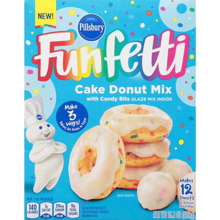Pillsbury Funfetti Vanilla Cake Donut Mix