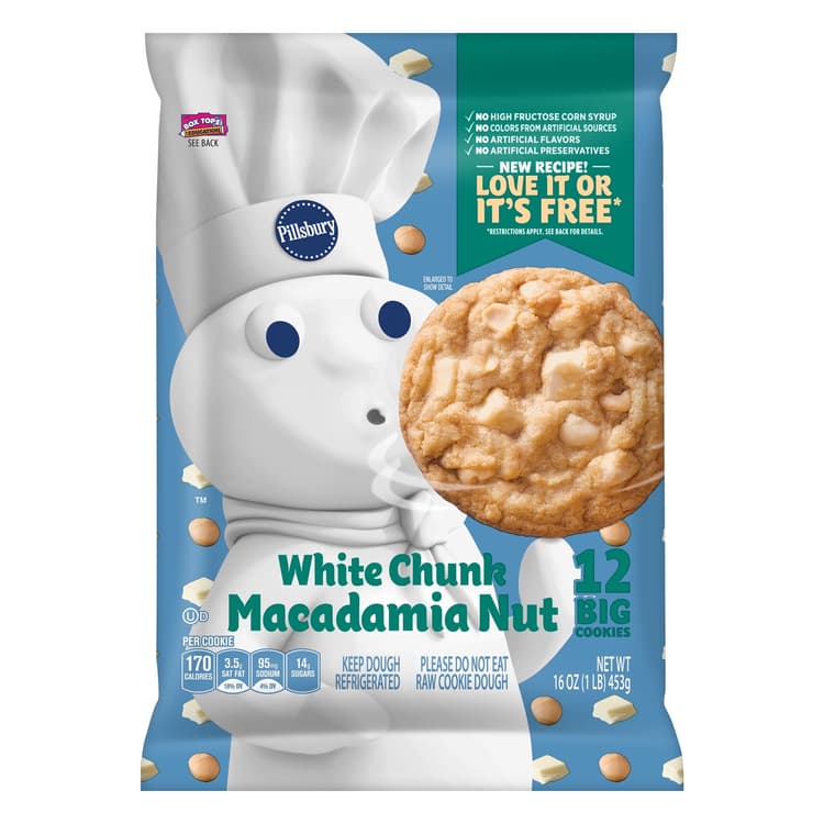 Pillsbury Big Deluxe Cookie Dough, Macadamia Nut, White Chunk