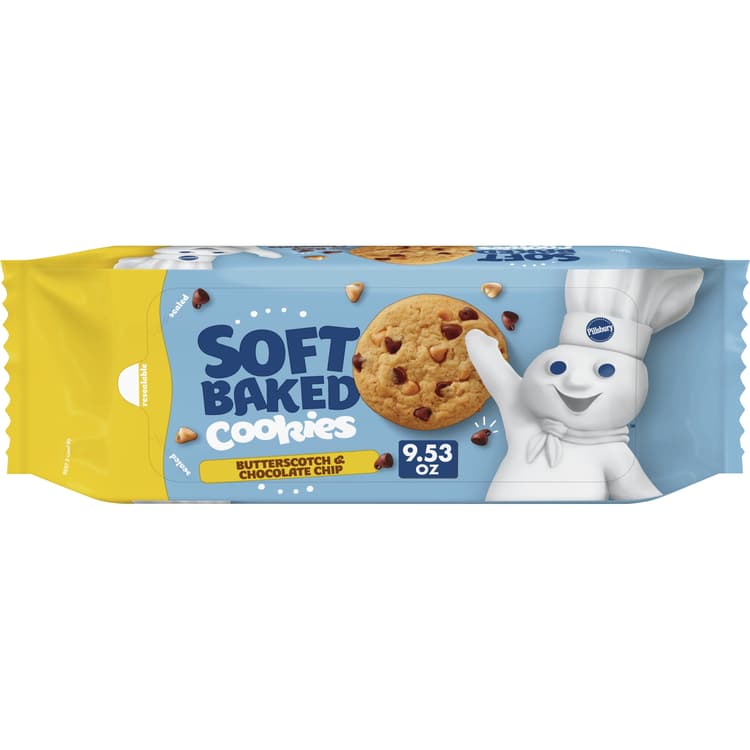 Pillsbury Soft Baked Cookies, Butterscotch & Chocolate Chip