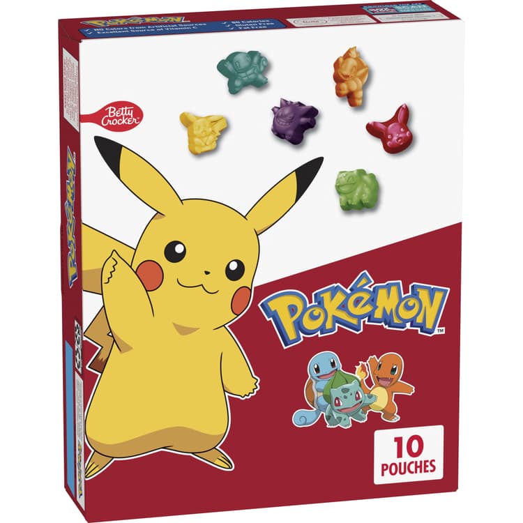 Betty Crocker Fruit Flavored Snacks Pokemon Assorted Fruit Flavors