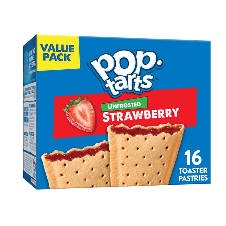 Pop-Tarts Unfrosted Strawberry Instant Breakfast Toaster Pastries, Shelf-Stable, Ready-To-Eat