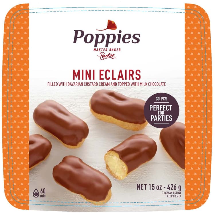 Poppies International Milk Chocolate Mini Eclairs
