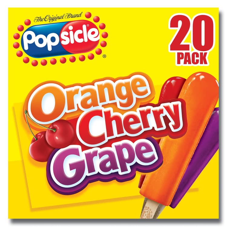 Popsicle Orange Cherry Grape Ice Pops