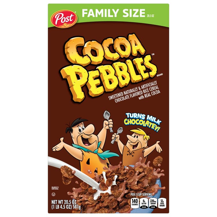 Post Cocoa Pebbles Chocolate Flavored Rice Cereal With Real Cocoa, Family Size