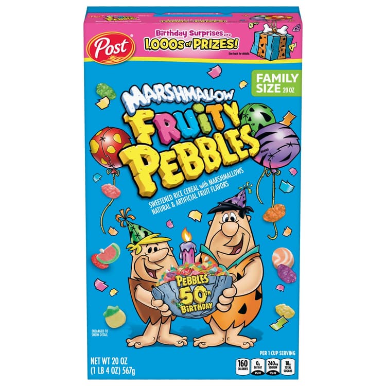 Post Fruity Pebbles With Marshmallows Breakfast Cereal, Breakfast Snacks