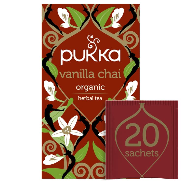 Pukka Organic Caffeine Free Vanilla Chai Herbal Tea Sachets