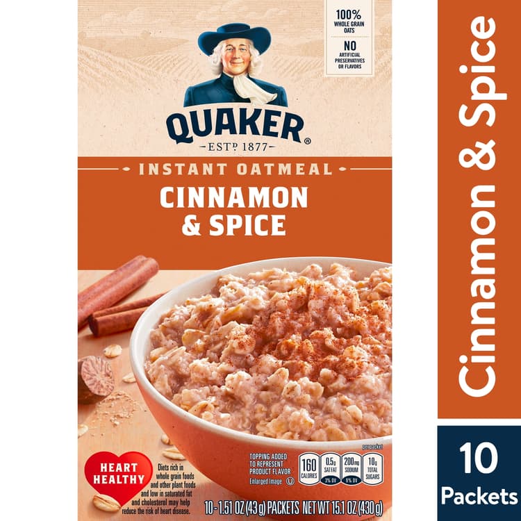 Quaker Oatmeal Instant Cinnamon & Spice