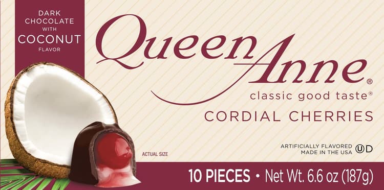 Queen Anne Dark Chocolate Coconut Cordial Cherries