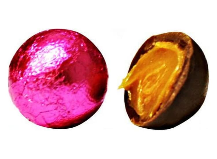 R.M. Palmer, Bright Pink Foil Caramel Balls