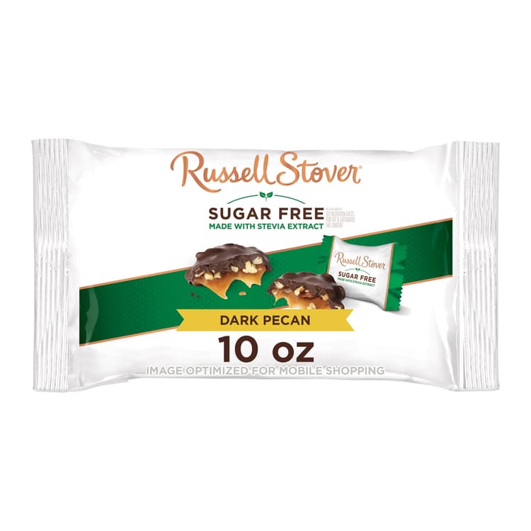 Russell Stover Sugar Free Dark Chocolate Pecan Delights (Pack Of