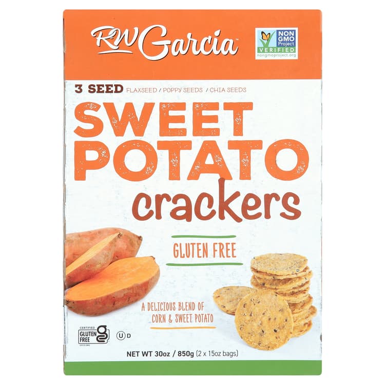 Rw Garcia Gluten Free 3 Seed Sweet Potato Crackers