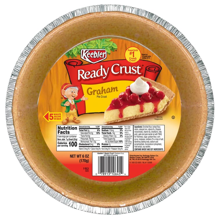 Ready Crust Keebler 9In Graham Pie Shell Crust