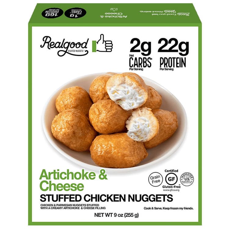 Real Good Foods Artichoke & Cheese Stuffed Chicken Nuggets