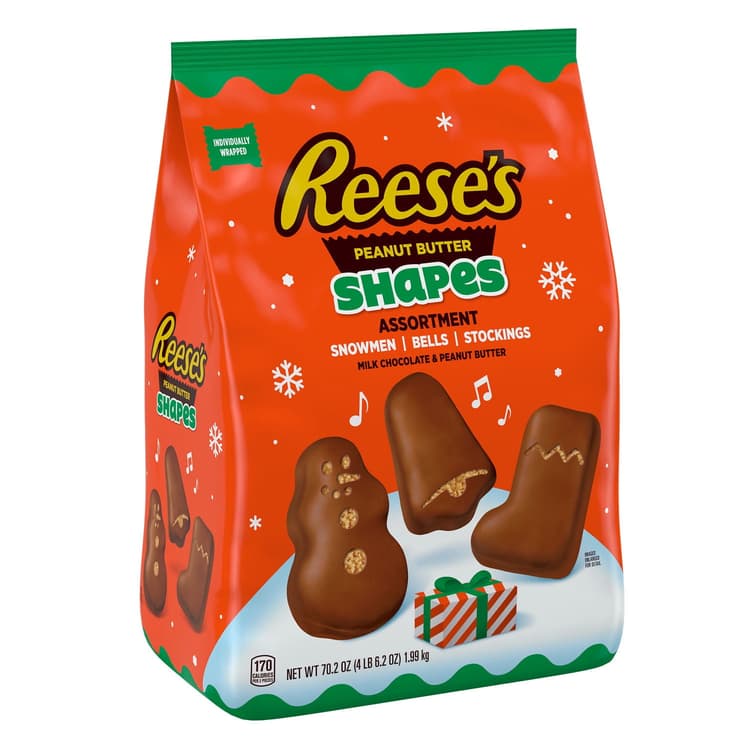 Reese'S Assorted Milk Chocolate Peanut Butter Shapes Christmas Candy