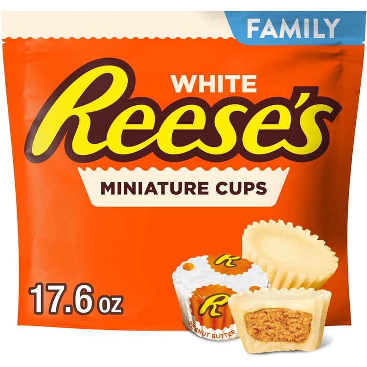 Reese'S Miniatures White Creme Peanut Butter Cups Candy, Family