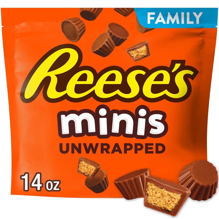 Reese'S Minis Milk Chocolate Unwrapped Peanut Butter Cups Candy, Family