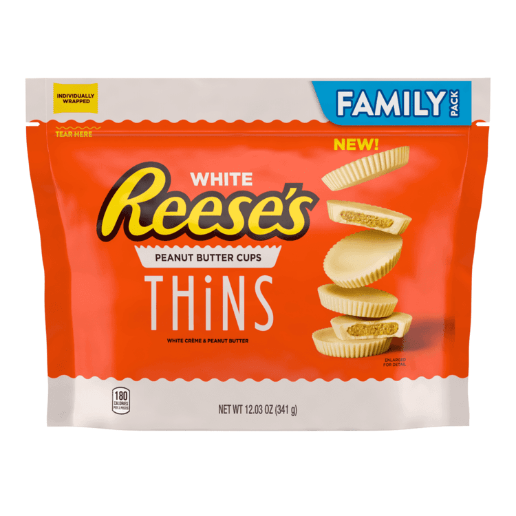 Reese'S Thins White Creme Peanut Butter Cups Candy, Family
