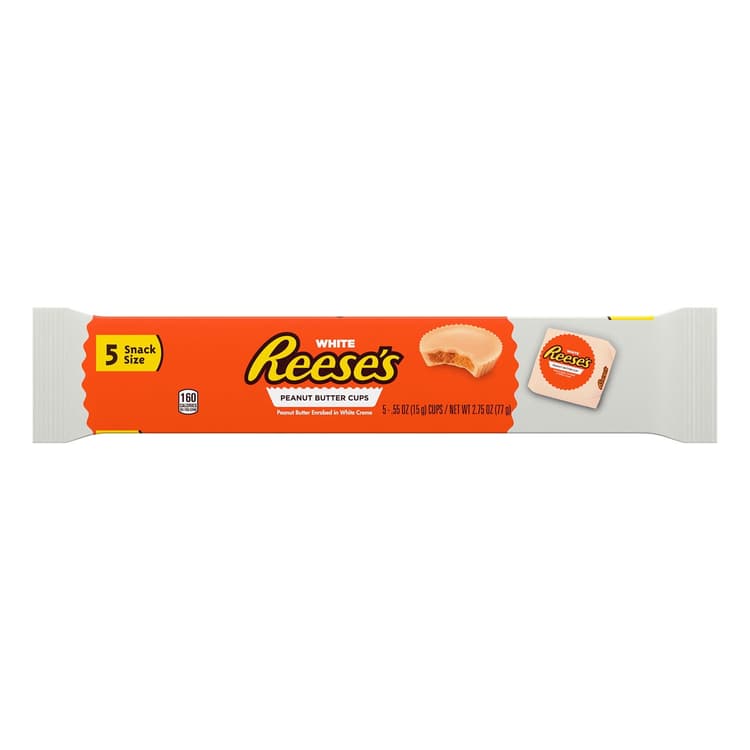 Reese'S, White Creme Peanut Butter Cups Snack Size Candy
