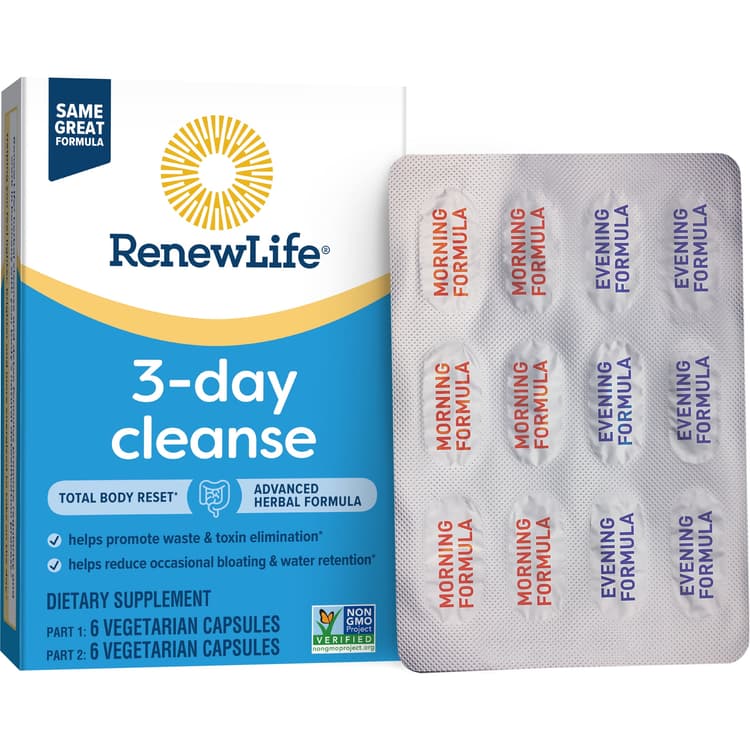 Renew Life Total Body Reset Adult 3-Day Cleanse Supplement, Unisex