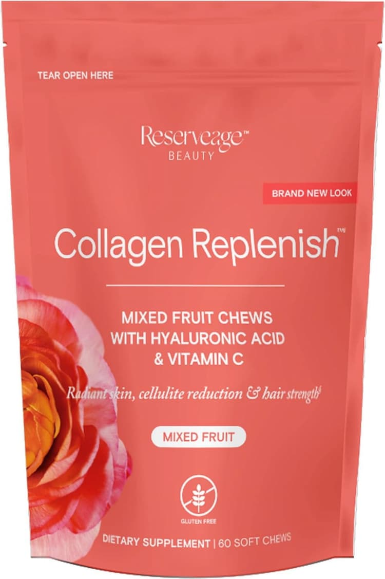 Reserveage Nutrition Collagen, Mixed Fruit Flavor, Replenish Chews
