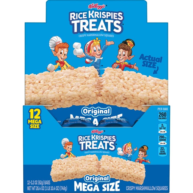 Rice Krispies Treats, Crispy Marshmallow Squares, Original, Mega Size