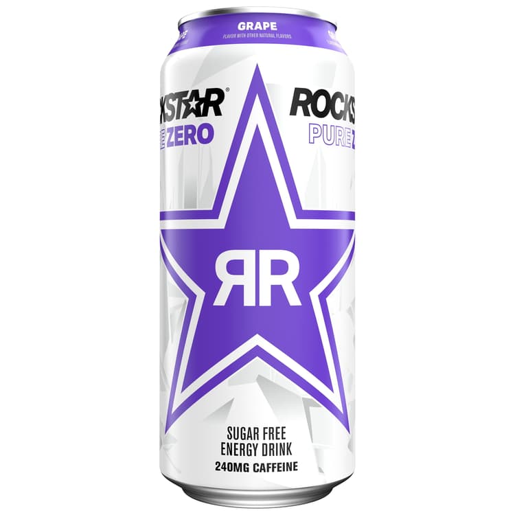 Rockstar Pure Zero Energy Drink Grape