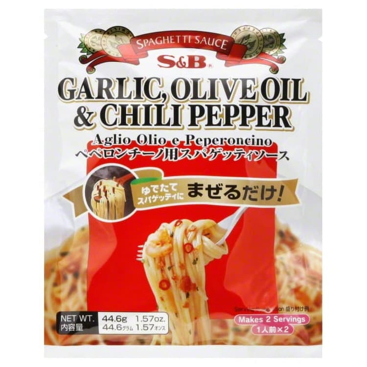 S&B Garlic, Olive Oil & Chili Pepper Spaghetti Sauce