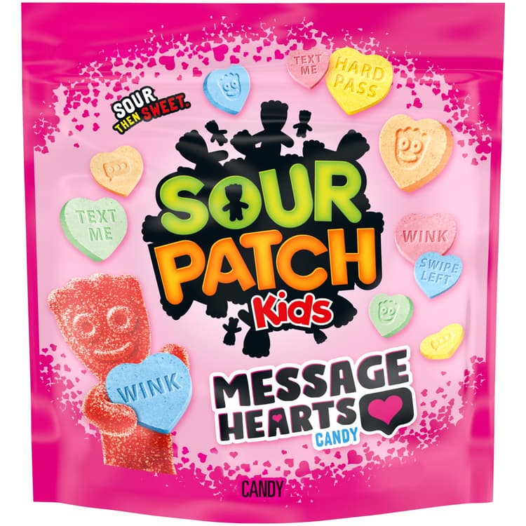 Sour Patch Kids Message Hearts Candy