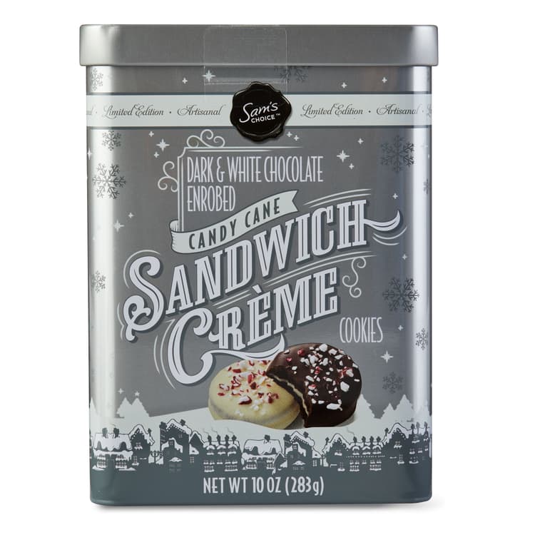 Sam'S Choice Candy Cane Sandwich Creme Cookies, Dark & White Chocolate