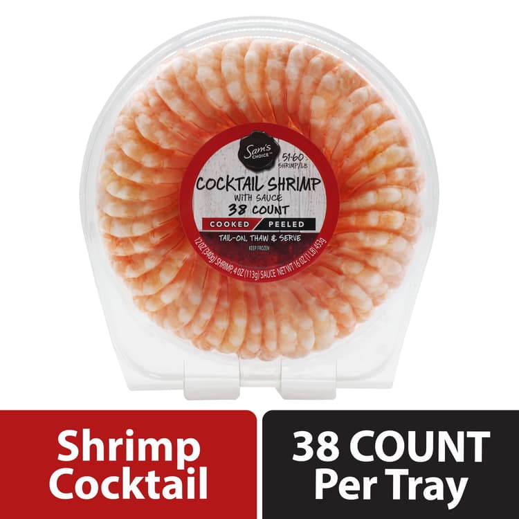 Sam'S Choice Cooked Medium Shrimp Cocktail Ring With Sauce