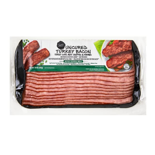 Is it Shellfish Free? Sam's Choice Uncured Turkey Bacon, Per
