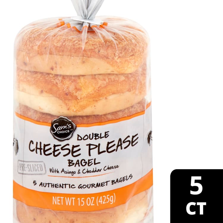 Sam'S Choice Pre-Sliced Double Cheese Please Bagel