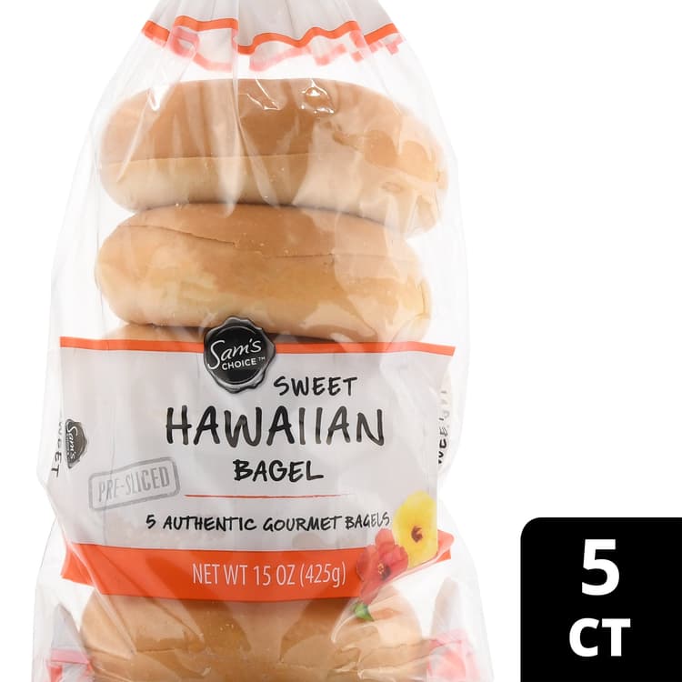Sam'S Choice Pre-Sliced Sweet Hawaiian Bagel