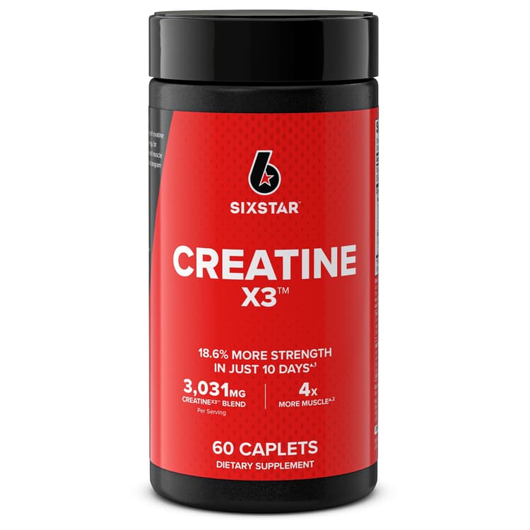 Six Star Pro Nutrition Creatine X3 Bcaa Amino Acid Blend Caplets, Unflavored