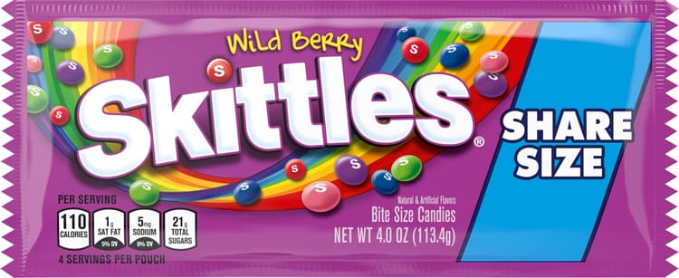 Skittles Wild Berry Gummy Candy, Share Size