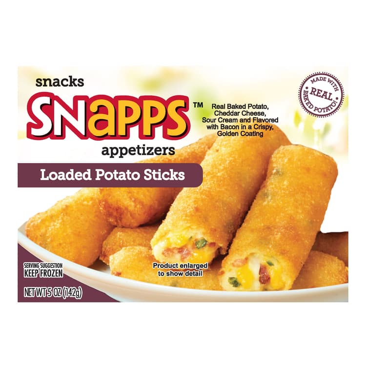 Snapps Appetizers Loaded Potato Sticks, Cardboard