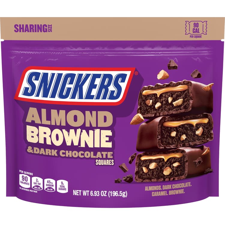 Snickers Dark Chocolate Almond Brownie Chocolate Candy Fun Size