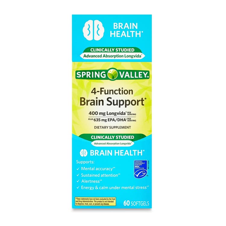 Spring Valley 4-Function Brain Support Dietary Supplement