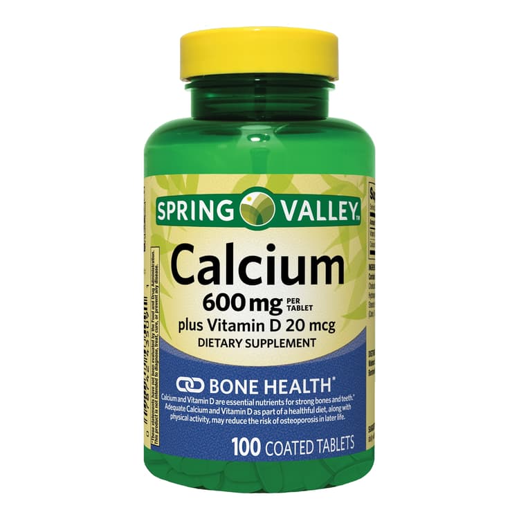 Spring Valley Calcium Plus Vitamin D Tablets Dietary Supplement
