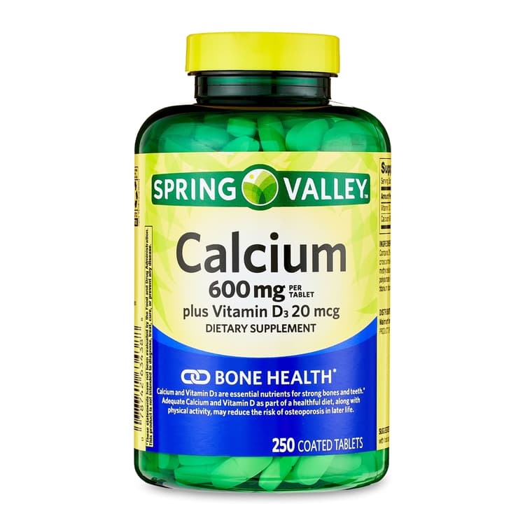 Spring Valley Calcium Plus Vitamin D3 20 Mcg Dietary Supplement