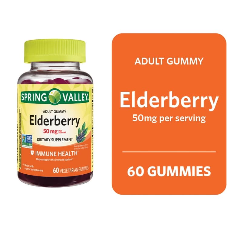 Spring Valley Elderberry Adult Gummies Dietary Supplement