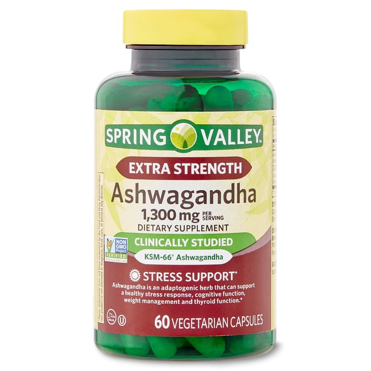 Spring Valley Extra Strength Ashwagandha 1, 60 Vegetarian Capsules