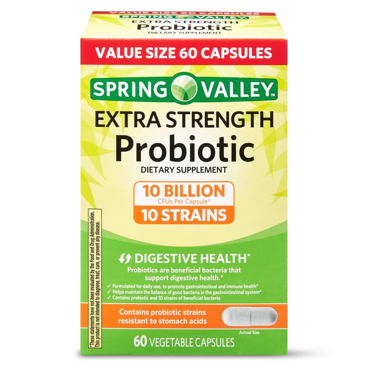Spring Valley Extra Strength Probiotic Vegetable Capsules