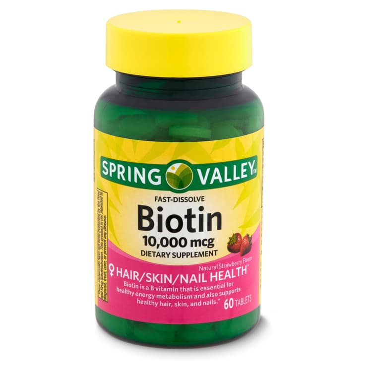 Spring Valley Fast-Dissolve Biotin Dietary Supplement, 10,000 Mcg
